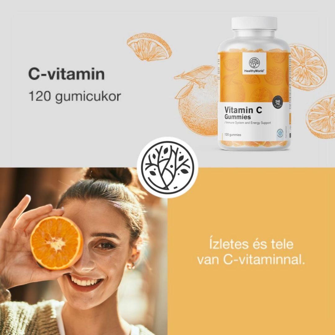 C-vitamin, 120db gumicukor