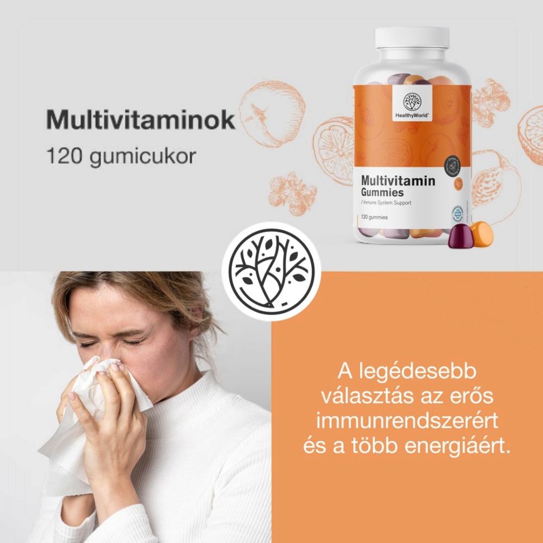 Multivitaminok, 120db gumicukor