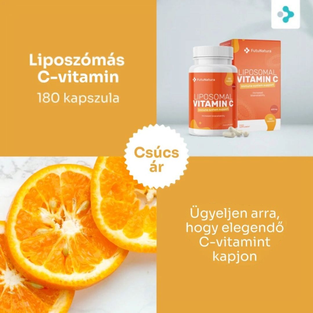 Liposzómás C-vitamin 1200 mg, 180db kapszula