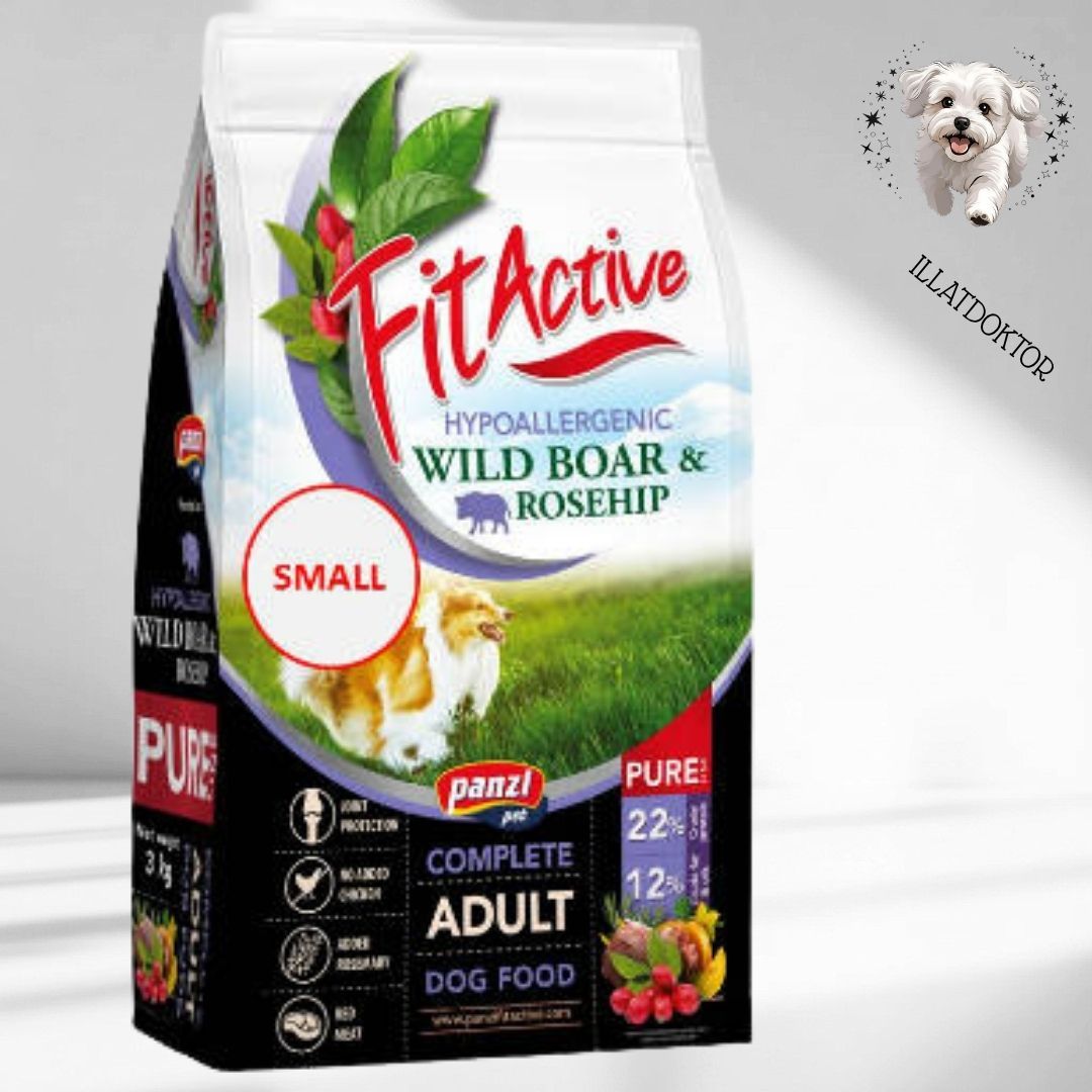 FitActive PURE 3kg Hypoallergenic WILD BOAR&ROSEHIP (vaddisznó, csipkebogyó) - SMALL FitActive PURE 3kg Hypoallergenic WILD BOAR&ROSEHIP (vaddisznó, csipkebogyó) - SMALL