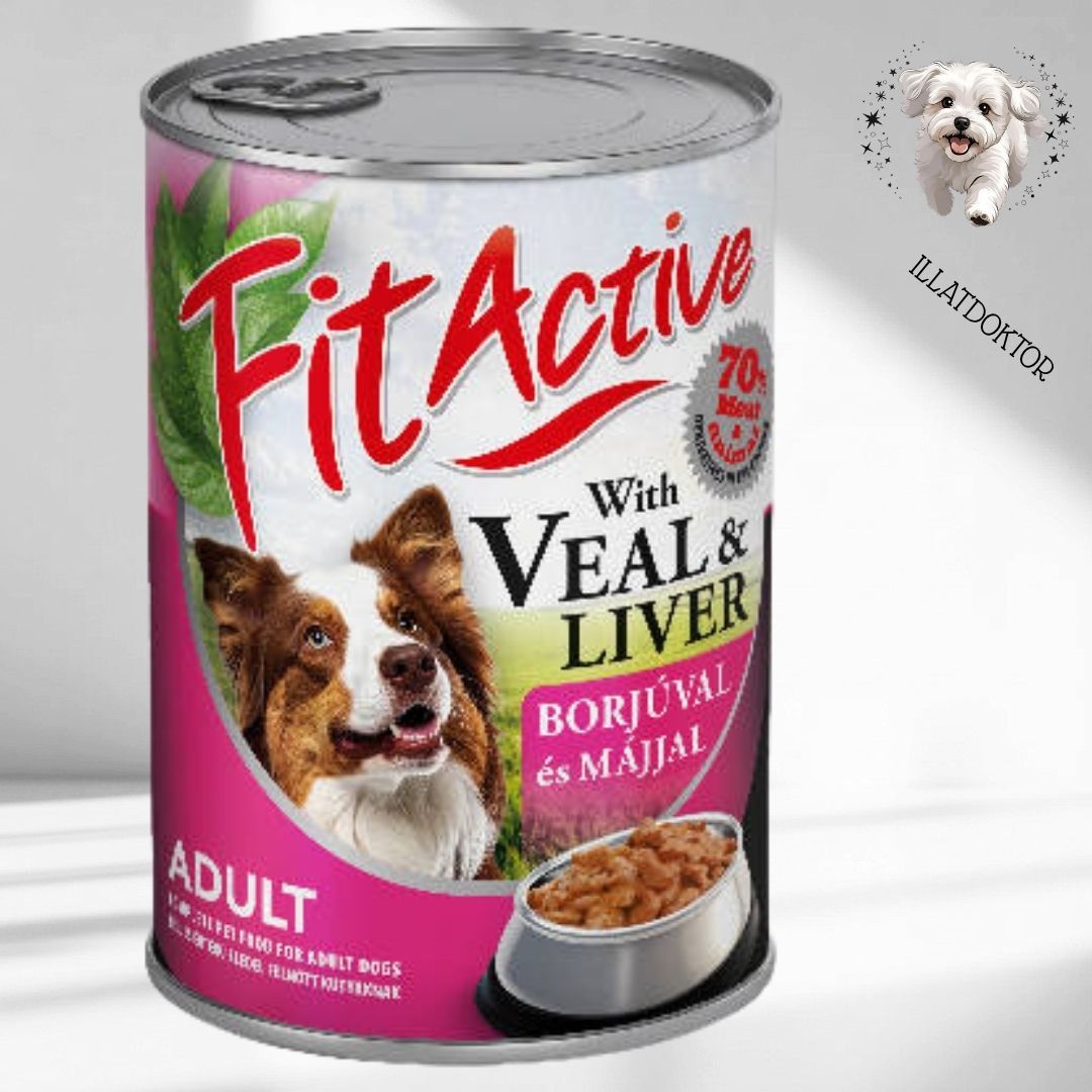 FitActive konzerv Adult - nedveseledel (borjú+máj) felnőtt kutyák részére (1250g) FitActive konzerv Adult - nedveseledel (borjú+máj) felnőtt kutyák részére (1250g)