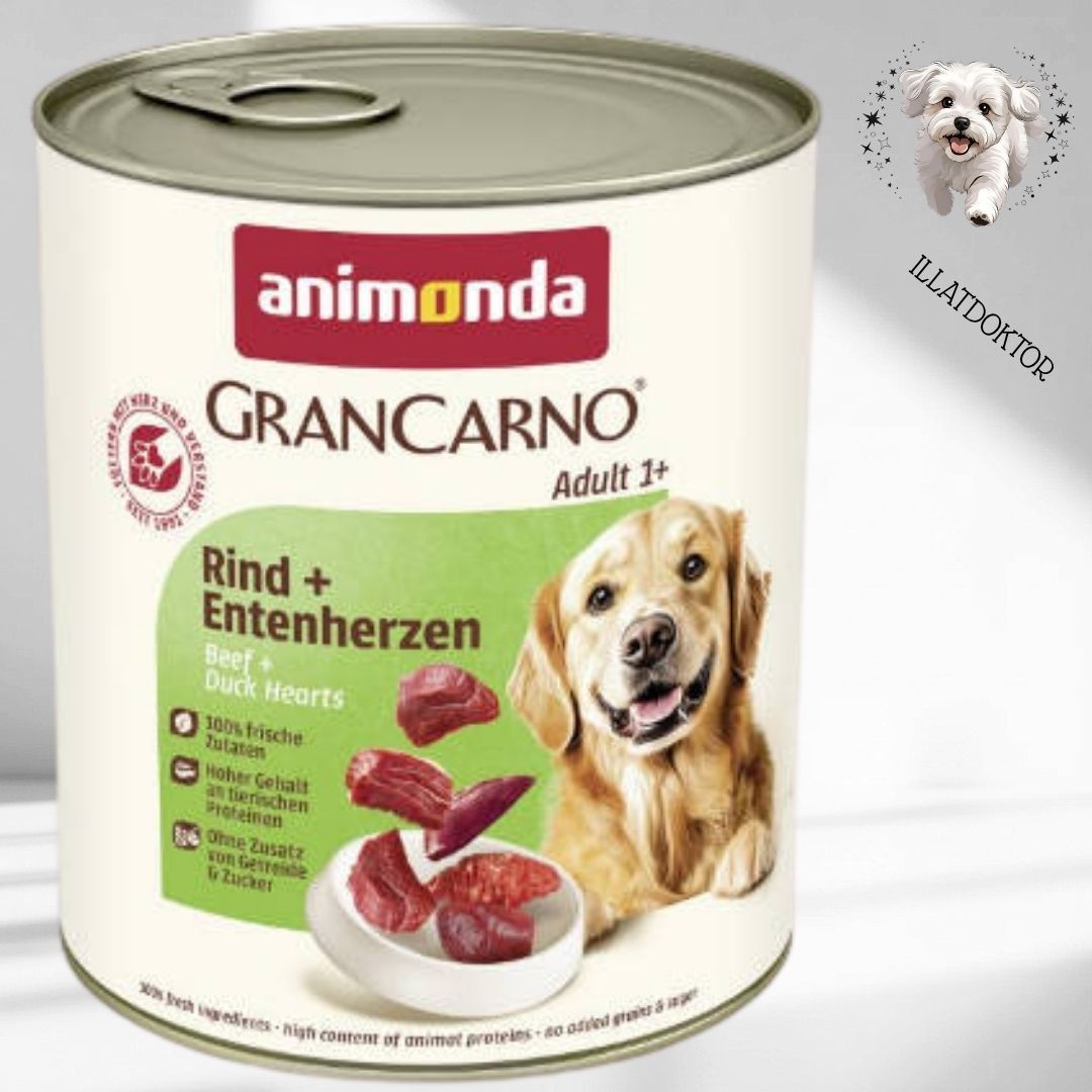 Animonda GranCarno Adult (marha,kacsaszív) konzerv - Felnőtt kutyák részére (800g) Animonda GranCarno Adult (marha,kacsaszív) konzerv - Felnőtt kutyák részére (800g)