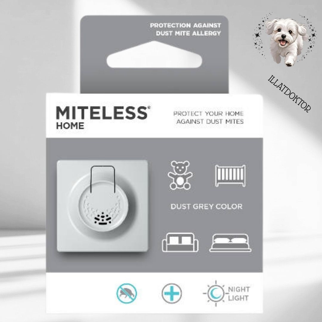 Miteless Home - otthoni ultrahangos (szürke) poratka riasztó készülék (30m2/230V)