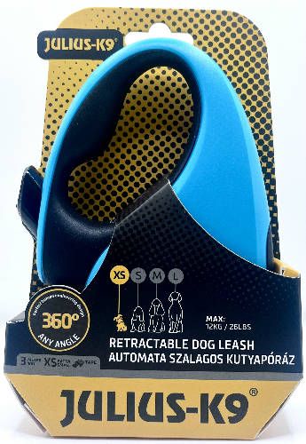  JK9 Retractable Dog Leash - automata szalagos póráz (neon sárga) kutyák részére (XS) 3 méter ( 4 színben )