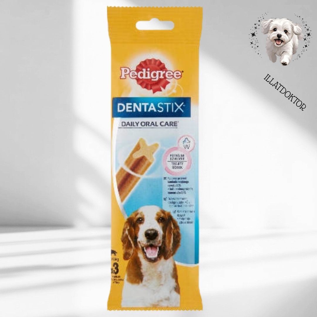 Pedigree DentaStix 10-25kg - jutalomfalat (fogtisztító) Közepes testű kutyák részére (3db/77g) Pedigree DentaStix 10-25kg - jutalomfalat (fogtisztító) Közepes testű kutyák részére (3db/77g)