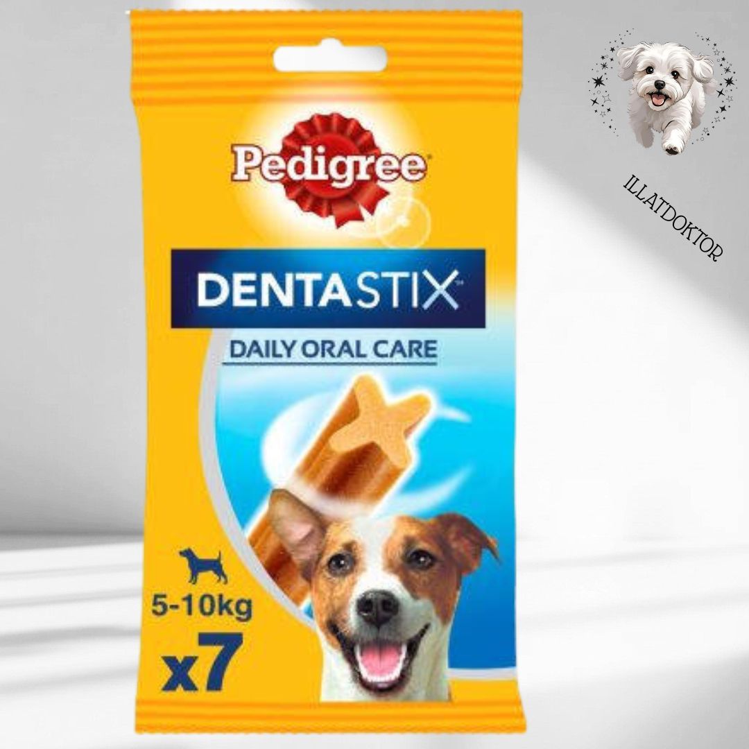 Pedigree DentaStix 5-10kg - jutalomfalat (fogtisztító) Kistestű kutyák részére (7db/110g) Pedigree DentaStix 5-10kg - jutalomfalat (fogtisztító) Kistestű kutyák részére (7db/110g)
