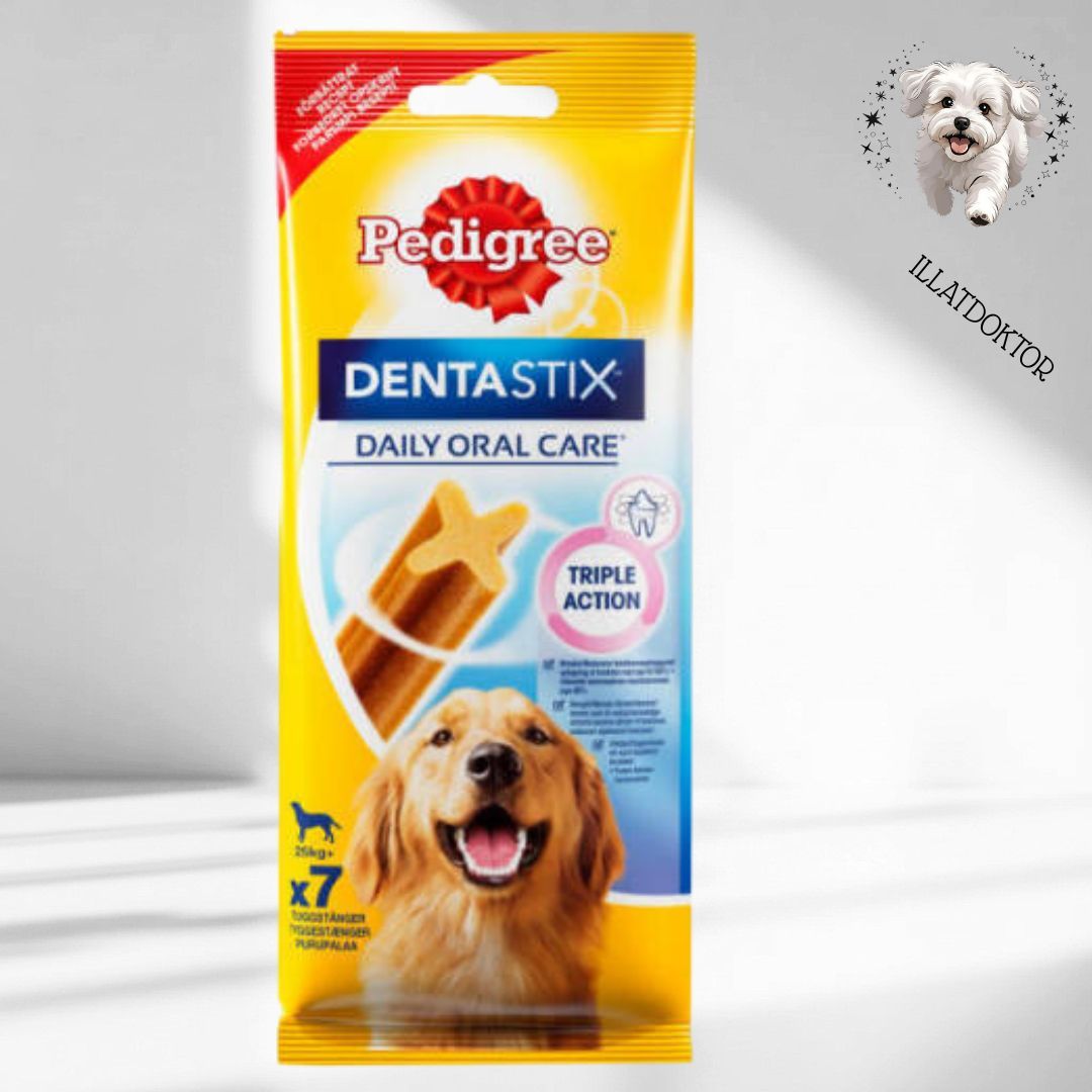 Pedigree DentaStix +25kg - jutalomfalat (fogtisztító) Nagytestű kutyák részére (7db/270g) Pedigree DentaStix +25kg - jutalomfalat (fogtisztító) Nagytestű kutyák részére (7db/270g)