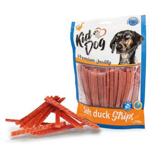 KidDog Duck Strips Soft meat - jutalomfalat (kacsahús) kutyák részére (250g) KidDog Duck Strips Soft meat - jutalomfalat (kacsahús) kutyák részére (250g)